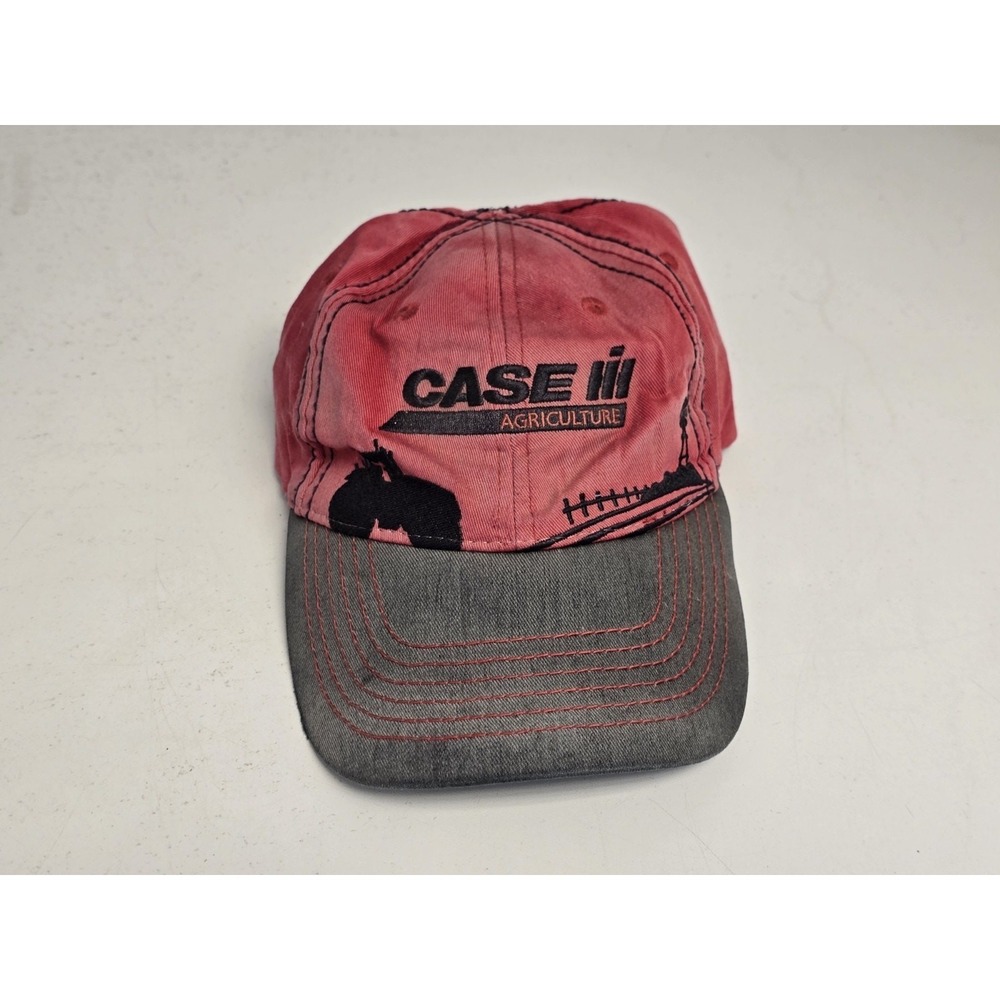 Vintage Hat Case lil Snapback Boys Youth Red Black Agriculture Farmer‎ Trucker